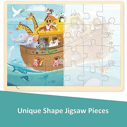 24 Piece Puzzles for Kids 3 Year Old, Noah's Ark - style: 24 Piece