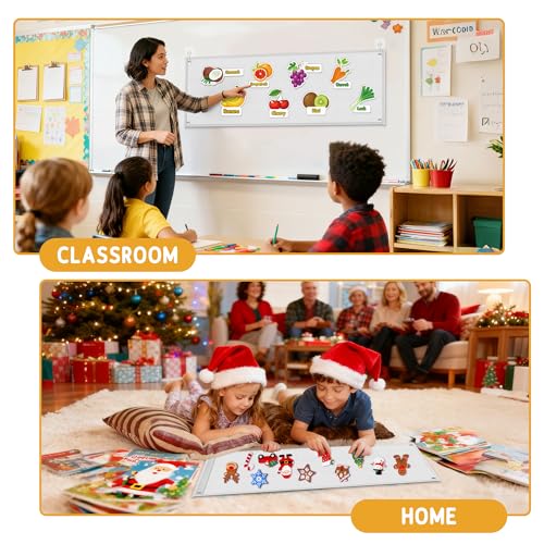 AKAYOK Foldable Felt Board for Toddlers, Double-Sided Flannel Board, White - color: 33" x 12"-Foldable & Expands-White
