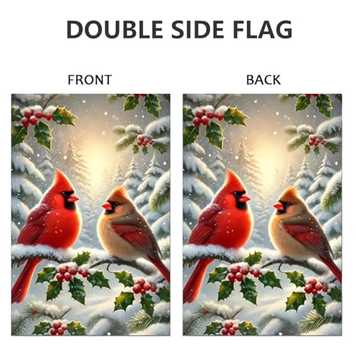 Winter Christmas Garden Flags 12x18 Double Sided Outside - color: Snow, size: 12x18 Inches