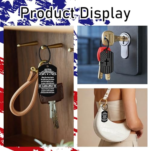 AXEN Christian Gifts for Men, Religious Keychain with Bible Verse Scripture for Dad, Son, Brother, Boyfriend - color: Confirmation