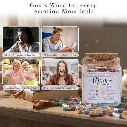 Solmay Bible Verse Jar for Mom, Read This When Scripture Cards - color: Bible Verses Jar For Mom
