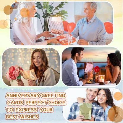 Motiskyy 48 Sets Religious Anniversary Cards Bulk for Wedding Couple Christian Happy Anniversary Cards with Envelopes and Stickers Bible Verse Scripture for Wife Celebrating Moment(Boho) - style: Boho