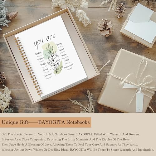 Motivational Christian Notebook - Bible Verse Journal, Christian Gifts Journals, Inspirational Christian Spiral Notebook, Inspirational Christian Gifts, Gifts for Employees, 5.5x8.3 Inches - color: U Are