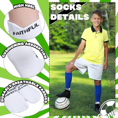 Janmercy 6 Pairs Christian Ankle Socks Fit Us Size 6-13 - color: White
