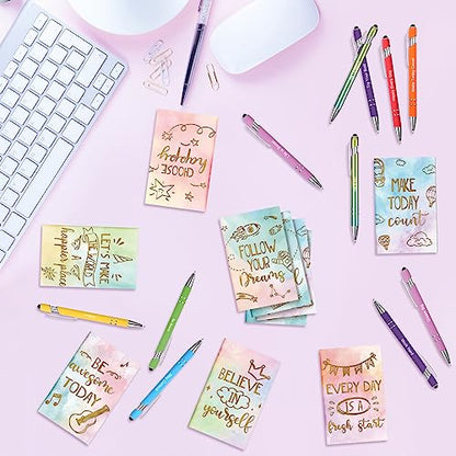 Funrous 32 Pcs Mini Notebooks with Pens Adults Party Favors,Watercolor - style: Watercolor