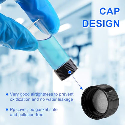 4ml Glass Vials with Screw Caps Small Sample Vials with Lids 20PCS - style: 4ml-20pcs