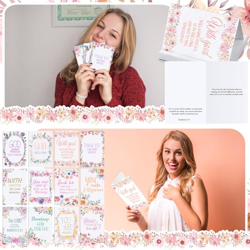 Gersoniel 36 Sets Pastor Appreciation Cards, with Envelopes, Floral - style: Floral