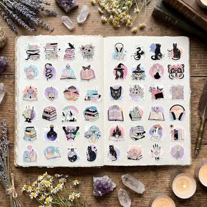 100Pcs Witchy Stickers Mystical Celestial Boho Aesthetic Decals - color: 100pcs Witch 120