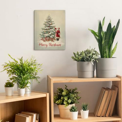 SHQIEUDH Merry Christmas Tree Santa Winter Wall Art Decor Framed 11x14 - color: christmas-05