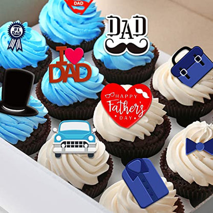 Whaline 2Pcs Father's Day Fondant Molds I Love DAD 3D Silicone Moulds Watch T-shirt Mustache Tie Pattern Resin Molds Cupcake Cookie Baking Decorating Moulds for Dad Birthday Party DIY Candy - style: Father's Day