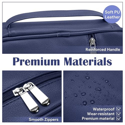 Small Bible Cover Case for Women and Men, 9x6 PU Leather Bible Sleeve, Compact Travel Bible Carrier Bag with Front Pen Holders, Zipper Closure, Inner Pockets - Navy Blue - color: Navy Blue, size: 9''x6.5''