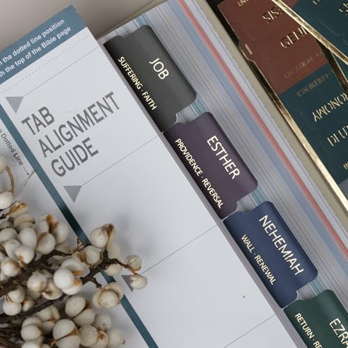 UPAFEXXI-Bible Tabs with Book Summaries, 3D Gold Foil Embossed Lettering - color: Boho2