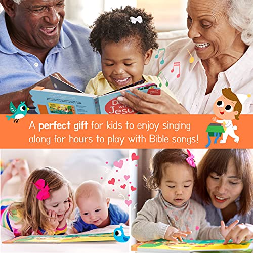 Dance with Jesus Christian Sound Books for Kids - 6 Bible Songs for Toddlers – Christian Gifts for Kids - Baby Bible for Baptism, Christening, Dedication Gifts, Sunday School, Preschool Homeschool - color: Dance With Jesus