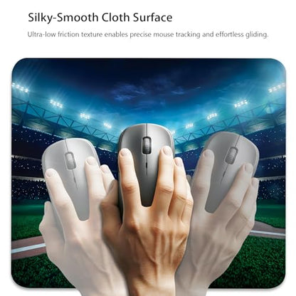 Professional Baseball Field at Night Mouse Pad, Stadium League Desk Mat - color: Baseball Field
