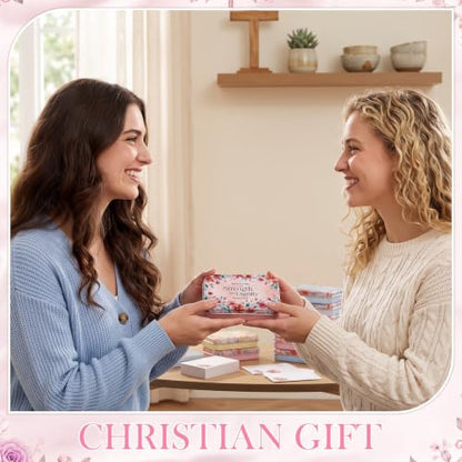 120Pcs Christian Gifts for Women, Prayer Boxes with Prayer Cards and Pencil - style: Bright Floral