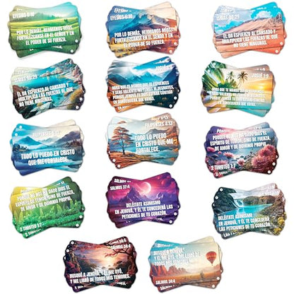Spanish Bible Verse Cards – 70 Christian Encouragement Notes for Students