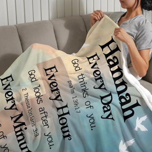 Custom Blanket Bible Verse Blanket with Inspirational Thoughts and Prayers Religious Throw Blanket Soft Lightweight Cozy Plush Warm Blankets for Women Men Christmas Birthday Gifts - color: Design05