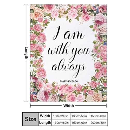 Christian Blanket Inspirational Thoughts Throw Blanket Bible Verse Prayers Get Well Soon Blankets Soft Lightweight Flannel Blanket 80"x60" - size: 80"x60"