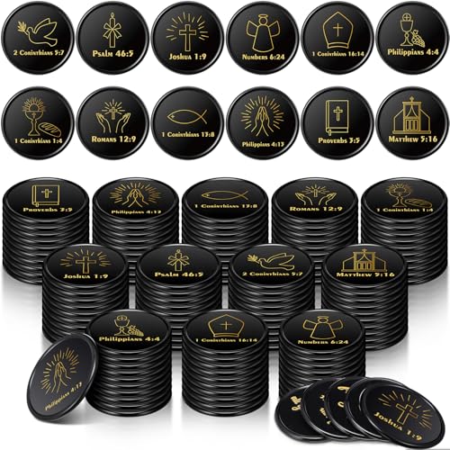 Eersida 120 Pcs Christian Coins Bulk Bible Verse Jesus Tokens, Classic - style: Classic