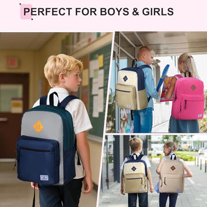 VX VONXURY Kids Backpack for School Travel,16.7 Inch Lightweight Bookbag - color: Dark Pink