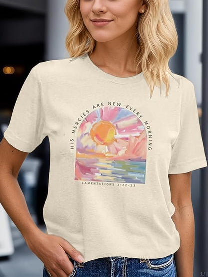 Christian Shirts for Women Jesus Religious Faith Tops - color: Apricot, size: Medium