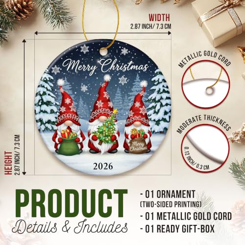 ZAGKOO Gnome Christmas Ornaments 2026 - Gnomes Gifts for Women - color: Gnome