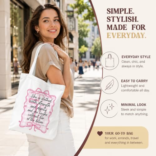 Christian Canvas Tote Bag, Bible Verse Reusable Shopping Bag - color: Bible-2