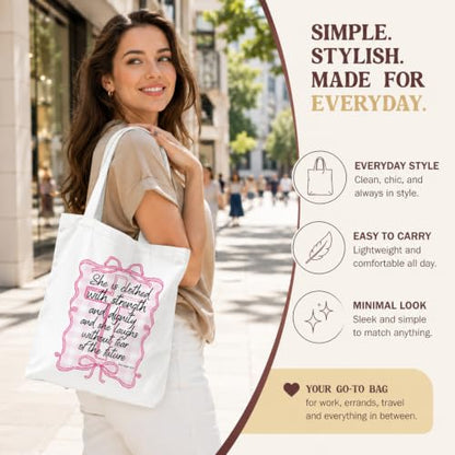 Christian Canvas Tote Bag, Bible Verse Reusable Shopping Bag - color: Bible-2