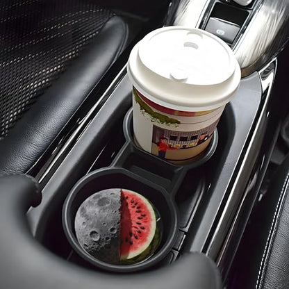 Watermelon Moon Car Cup Holder Coasters 2 Pack 2.63" for Women - color: Gray