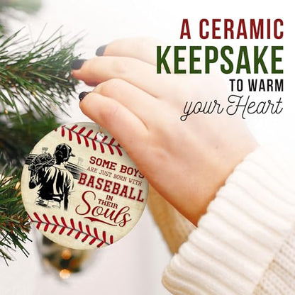 ZAGKOO Baseball Christmas Ornaments - Cool Baseball Gifts for Boys, Kids - color: Baseball