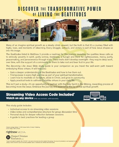 Becoming Like Jesus Bible Study Guide plus Streaming Video: A Bible Study on the Beatitudes