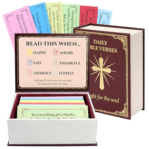 Bible Verse Box 120 Color Coded Daily Bible Verse Cards for 6 Emotions