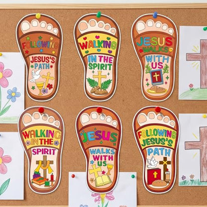Fancy Land Sunday School Craft for Kids Jesus Walks with Us VBS Craft 24Set