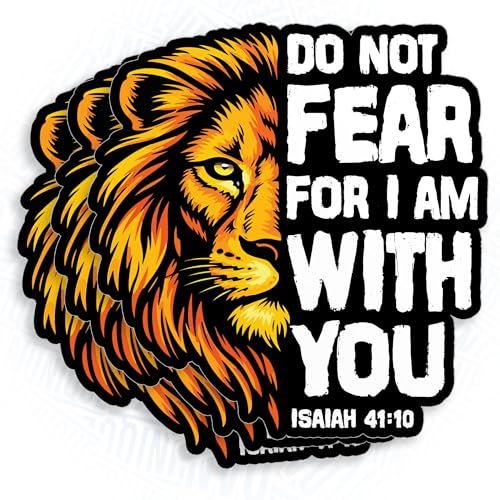 (3Pcs-2") Do Not Fear for I Am with You Stickers, Isaiah 41:10 - size: 2 Inches