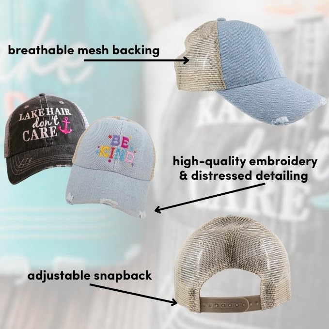KATYDID Blessed Baseball Cap - Trucker Hat for Women - Stylish Cute Ball Cap - color: Pink