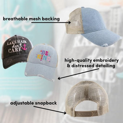 KATYDID Blessed Baseball Cap - Trucker Hat for Women - Stylish Cute Ball Cap - color: Mint