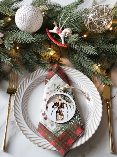 18 Pieces Nativity Scene Ornaments Christmas Tree Decorations