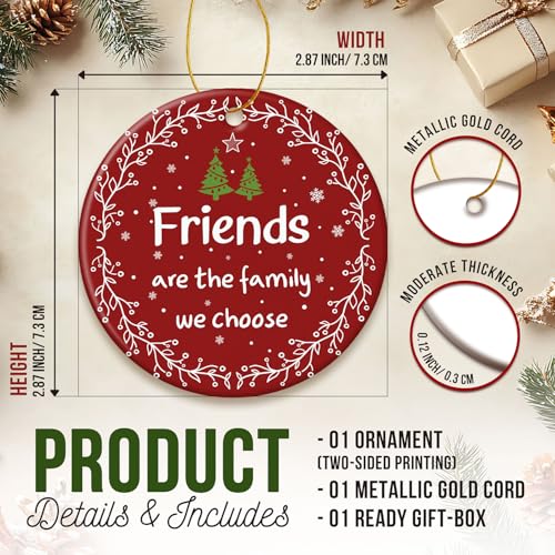 ZAGKOO Best Friend Ornaments for Women for Friends, Friendship Gifts for Friend Female, BFFs, Besties, Soul Sister, Work Friends Group - Keepsake Christmas Tree Decoration 2025 - color: Friend