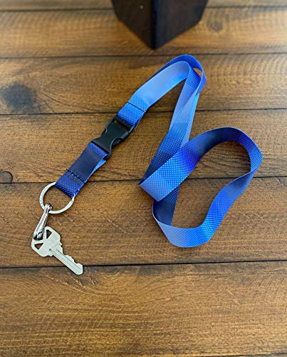 Limeloot Lanyard – Soft Neck Lanyard with Quick Release & Key Ring – ID Badge Holder & Keychain Lanyard for Men & Women - color: Blue