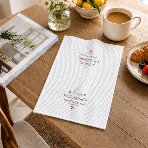 Christian Friendship Kitchen Hand Towels 16x24 Inch - color: Friendship