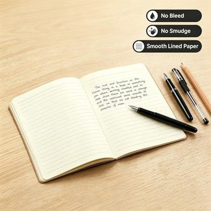 Wotion Kraft Lined Notebook 32 Pack, A5 Journal, 8.3" x 5.5", 60 Pages Thick No Bleed Paper, Soft Cover Bulk Notebooks for Students Office Travel - style: 32pack Lined page