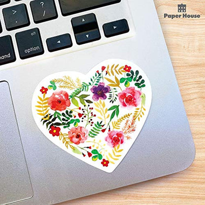 Paper House Productions Pretty Floral Heart Vinyl Sticker, - color: Floral Heart
