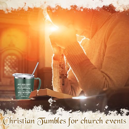 12 Pcs Christian Coffee Mugs 12 oz Bible Verse Tumbler,Multicolor - color: Multicolor