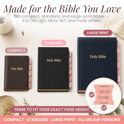 90 Christian Bible Tabs for Women & Teen Girls - Blush Pink - color: Blush Pink