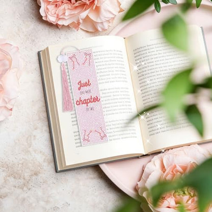 8 Pieces Christian Bible Verse Diamond Art Bookmarks 5d Christian Beaded Bookmark Acrylic Tassel Bookmark for DIY Making Beginners Adults Arts Craft Supplies (Pink Bow-1) - color: Pink Bow-1