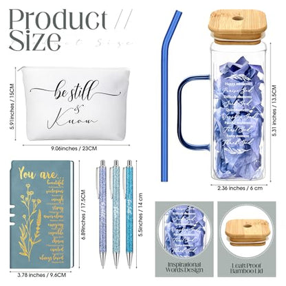 Skylety 6 Pcs Christian Gifts Set for Women Bible Study Supplies, Blue - color: Blue