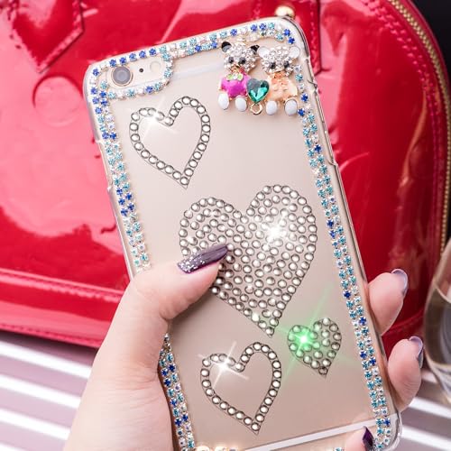 Epakh 84 Pcs Silver Heart Stickers Glitter Bling Rhinestone Sticker - color: Silver, size: Heart