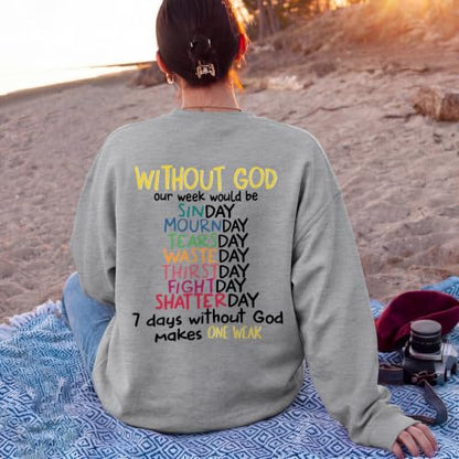 Christian Sweatshirts for Women God Jesus Sweatshirt Faith Bible Verse Crewneck Religious Inspirational Pullover Top - color: Light Gray, size: Small