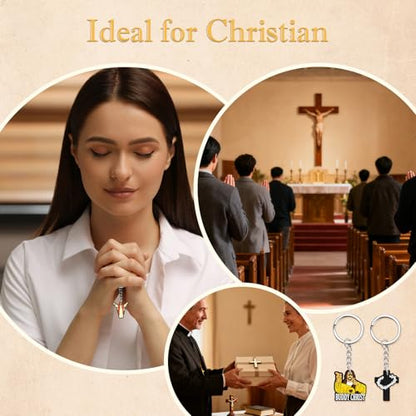 Cute Keychain Bulk,Cute Key Chain for Car Keys Purse Bag Rewards - color: Jesus-60