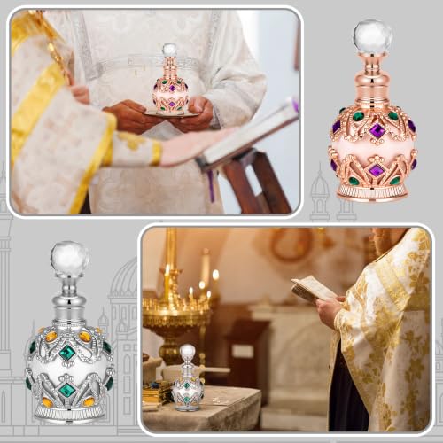 Mifoci 2 Pcs Anointing Oil Bottles for Prayer Holy Oil, Pink,White - color: Pink,White